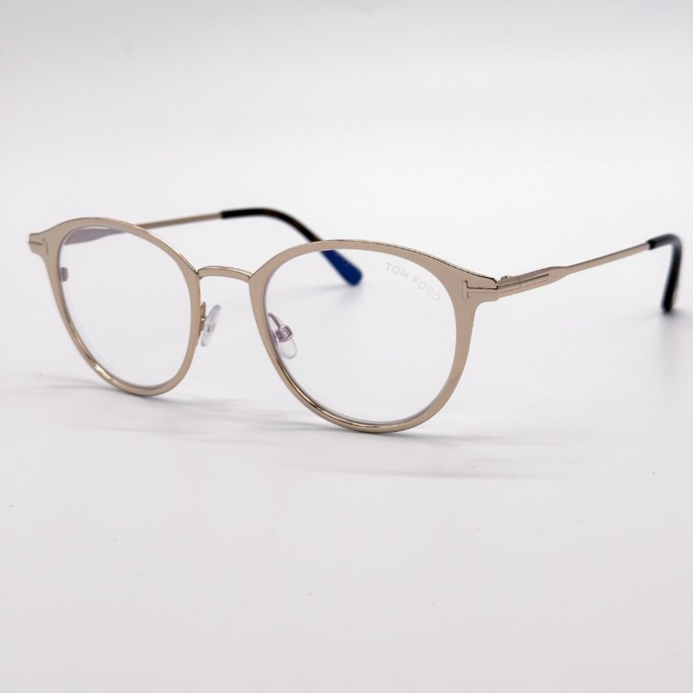 NEW TOM FORD TF5528/B 029 MEN EYEGLASSES FT5528-B/O SHINY ROSE GOLD - Picture 2 of 11